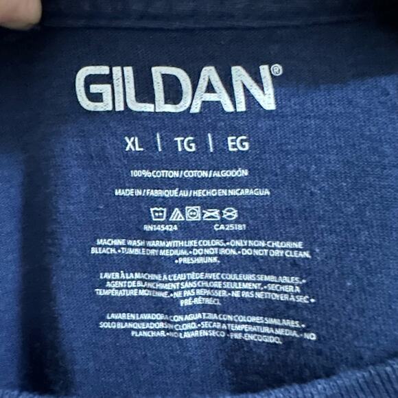 💥Sign of the Times Graphic T-Shirt Men’s unisex size XL Navy screen print - Picture 3 of 6